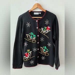 B.P. Design Black Christmas sweater / cardigan